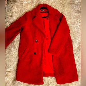 TEDDY COAT RED
